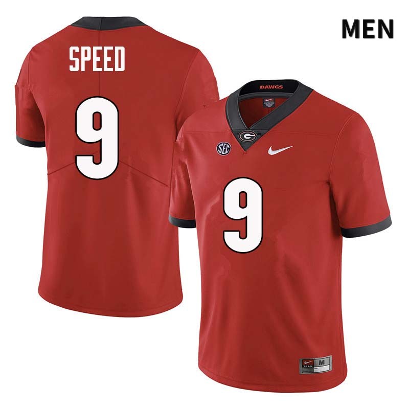 Georgia Bulldogs Men's Ameer Speed #9 Red Stitched College UGA Football Jersey 23OI017AQ